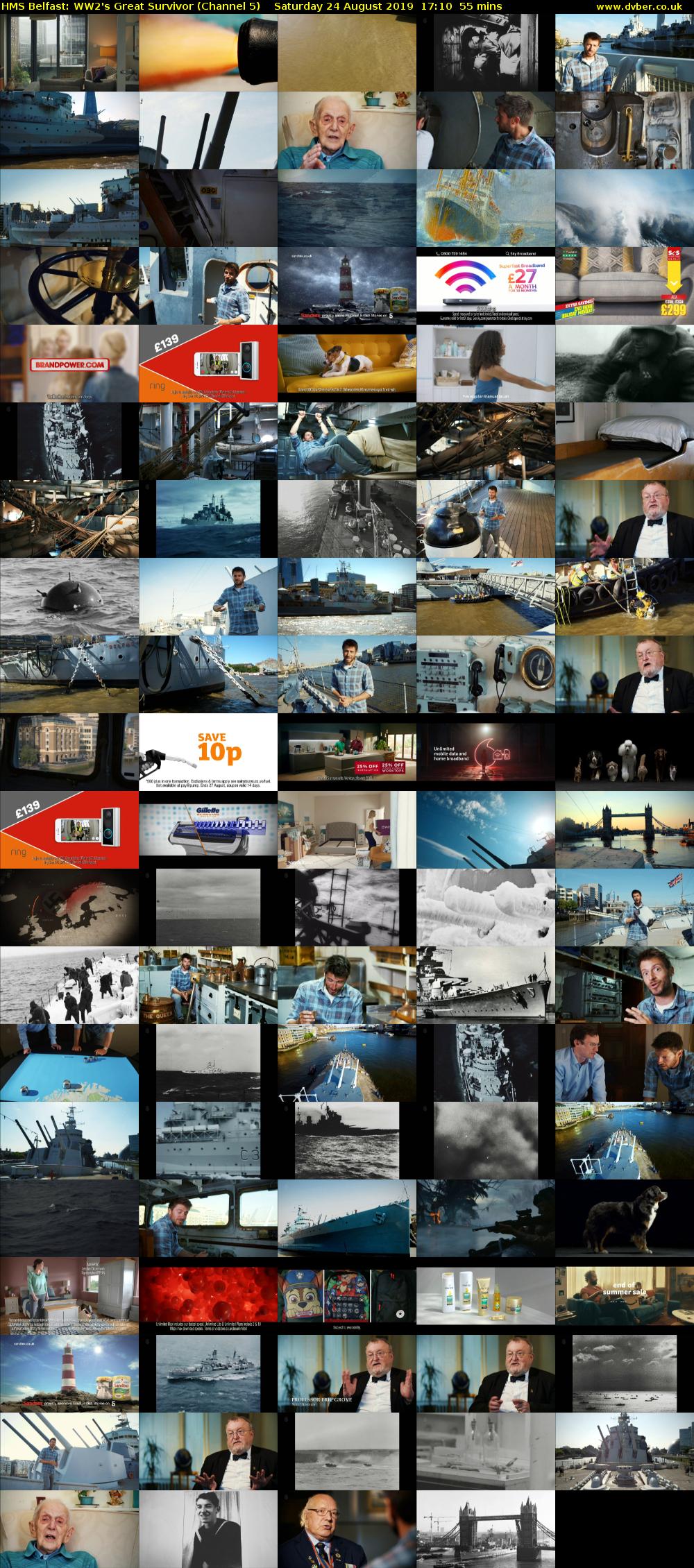 HMS Belfast: WW2's Great Survivor (Channel 5) Saturday 24 August 2019 17:10 - 18:05