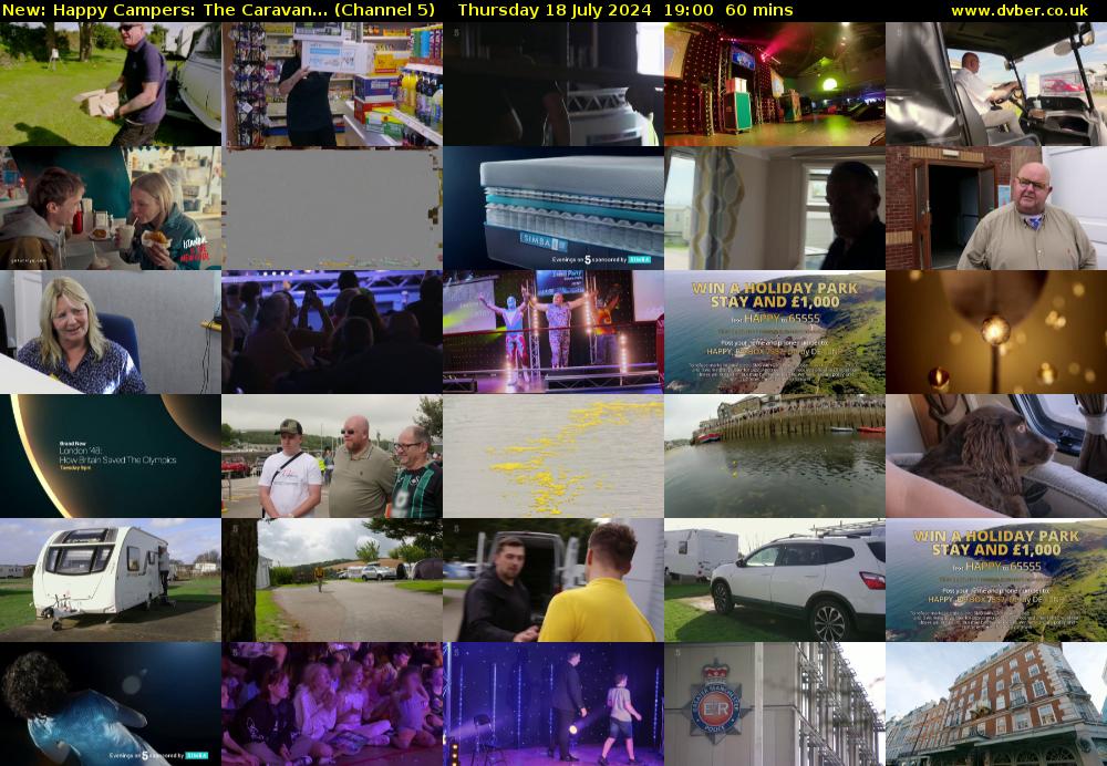Happy Campers: The Caravan... (Channel 5) Thursday 18 July 2024 19:00 - 20:00