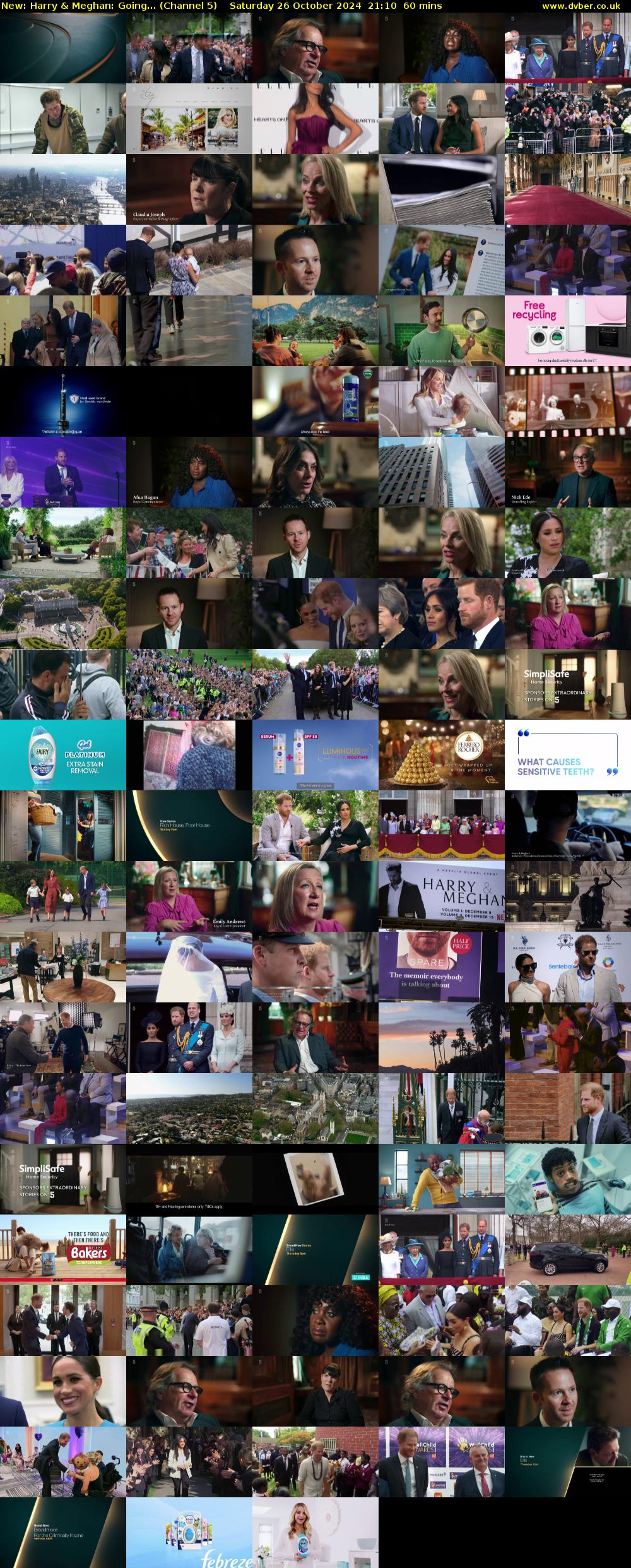 Harry & Meghan: Going... (Channel 5) Saturday 26 October 2024 21:10 - 22:10