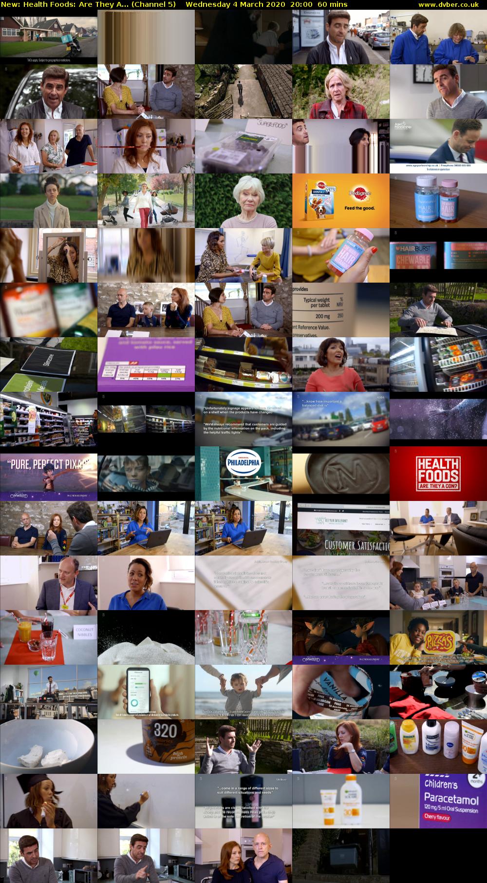 Health Foods: Are They A... (Channel 5) Wednesday 4 March 2020 20:00 - 21:00