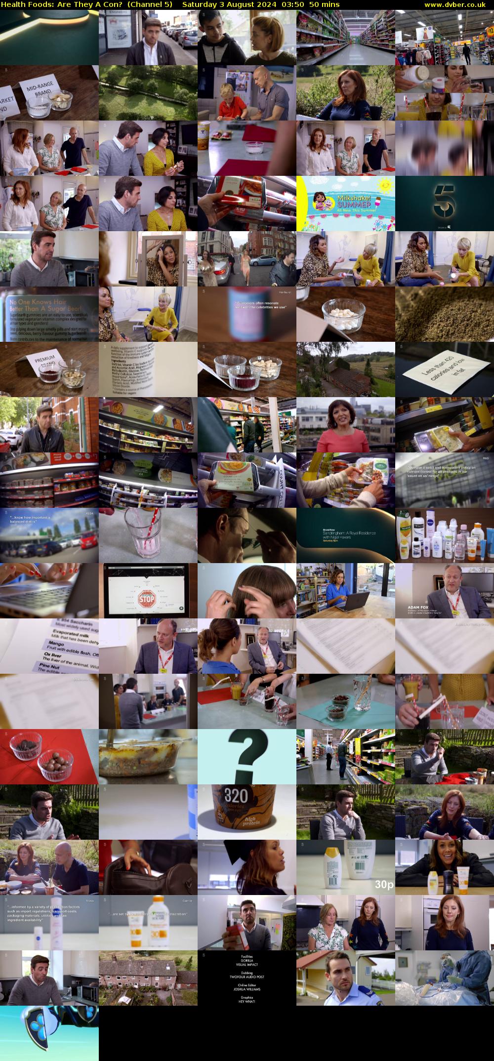 Health Foods: Are They A Con?  (Channel 5) Saturday 3 August 2024 03:50 - 04:40