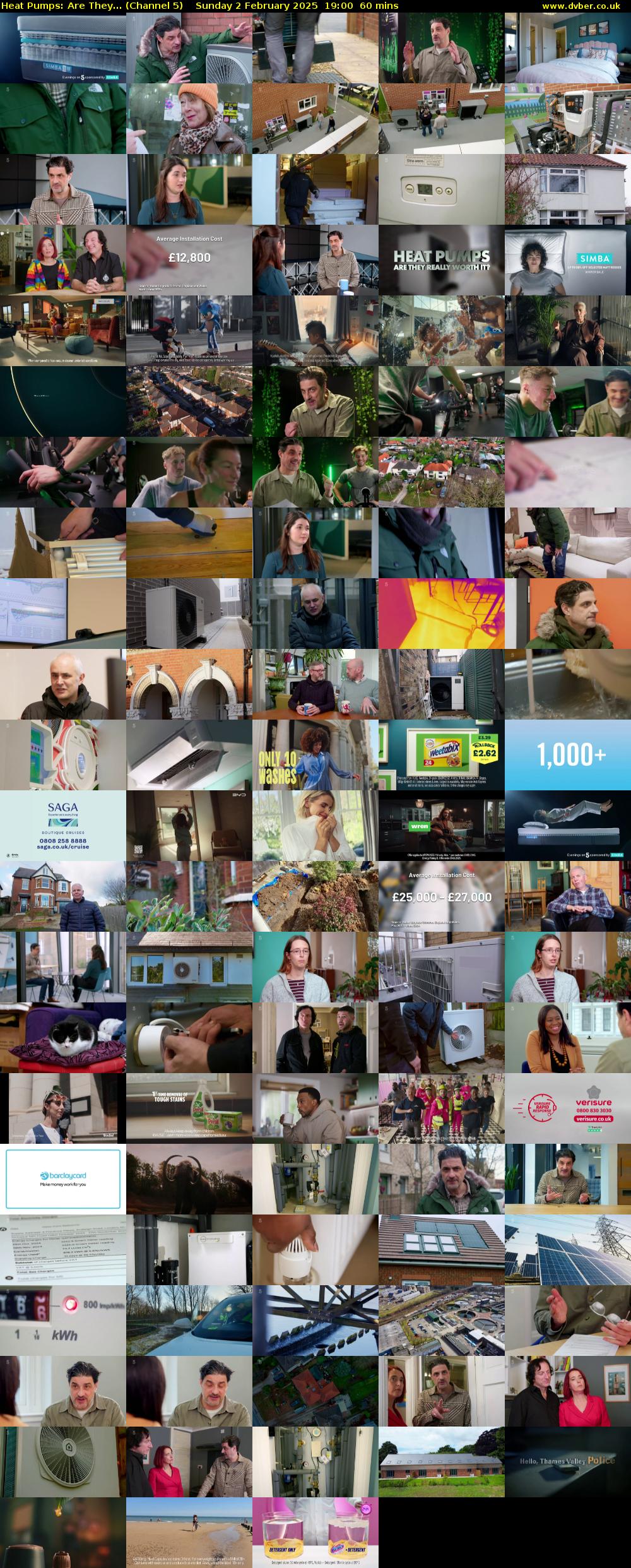 Heat Pumps: Are They... (Channel 5) Sunday 2 February 2025 19:00 - 20:00