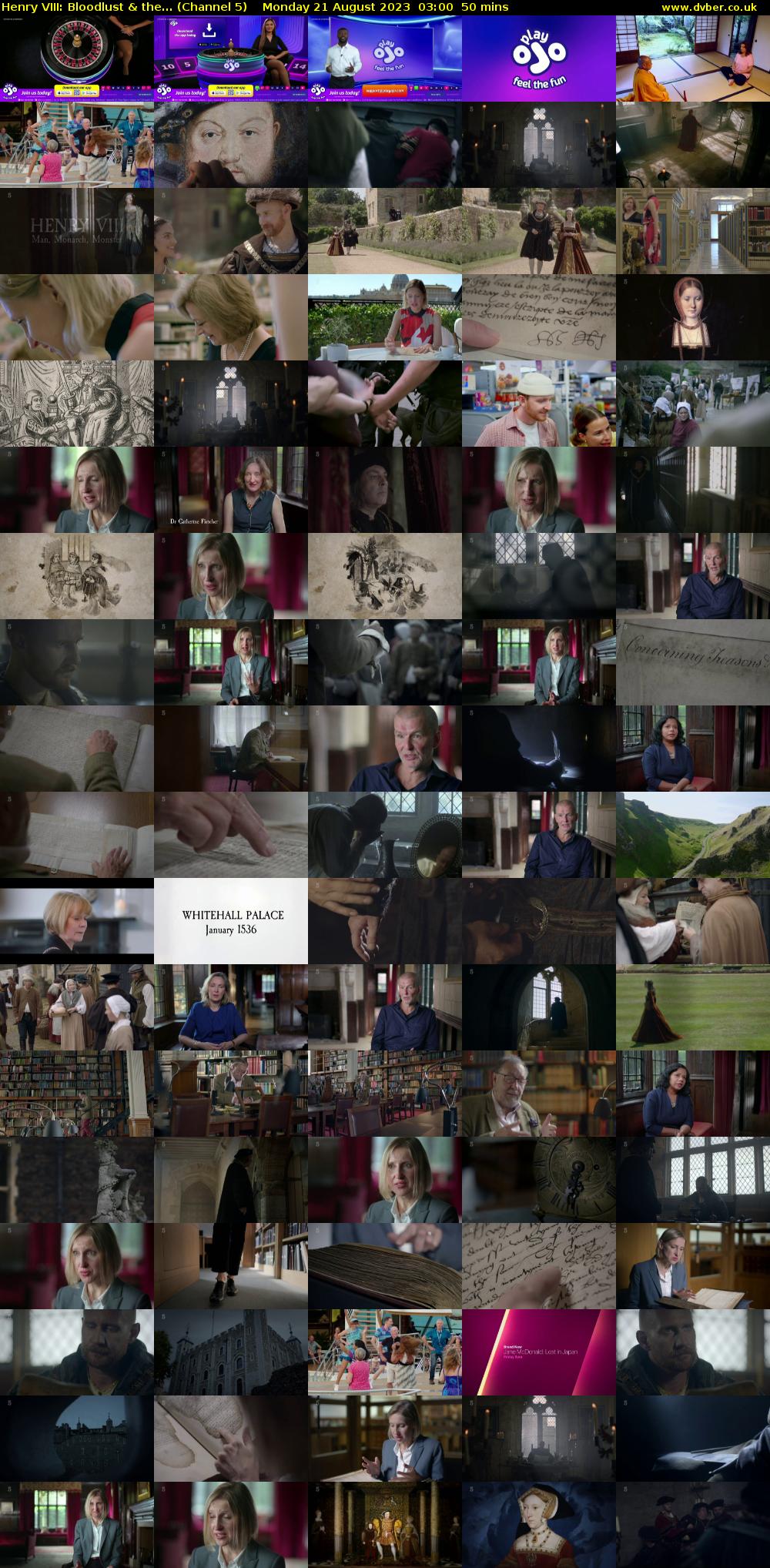 Henry VIII: Bloodlust & the... (Channel 5) Monday 21 August 2023 03:00 - 03:50