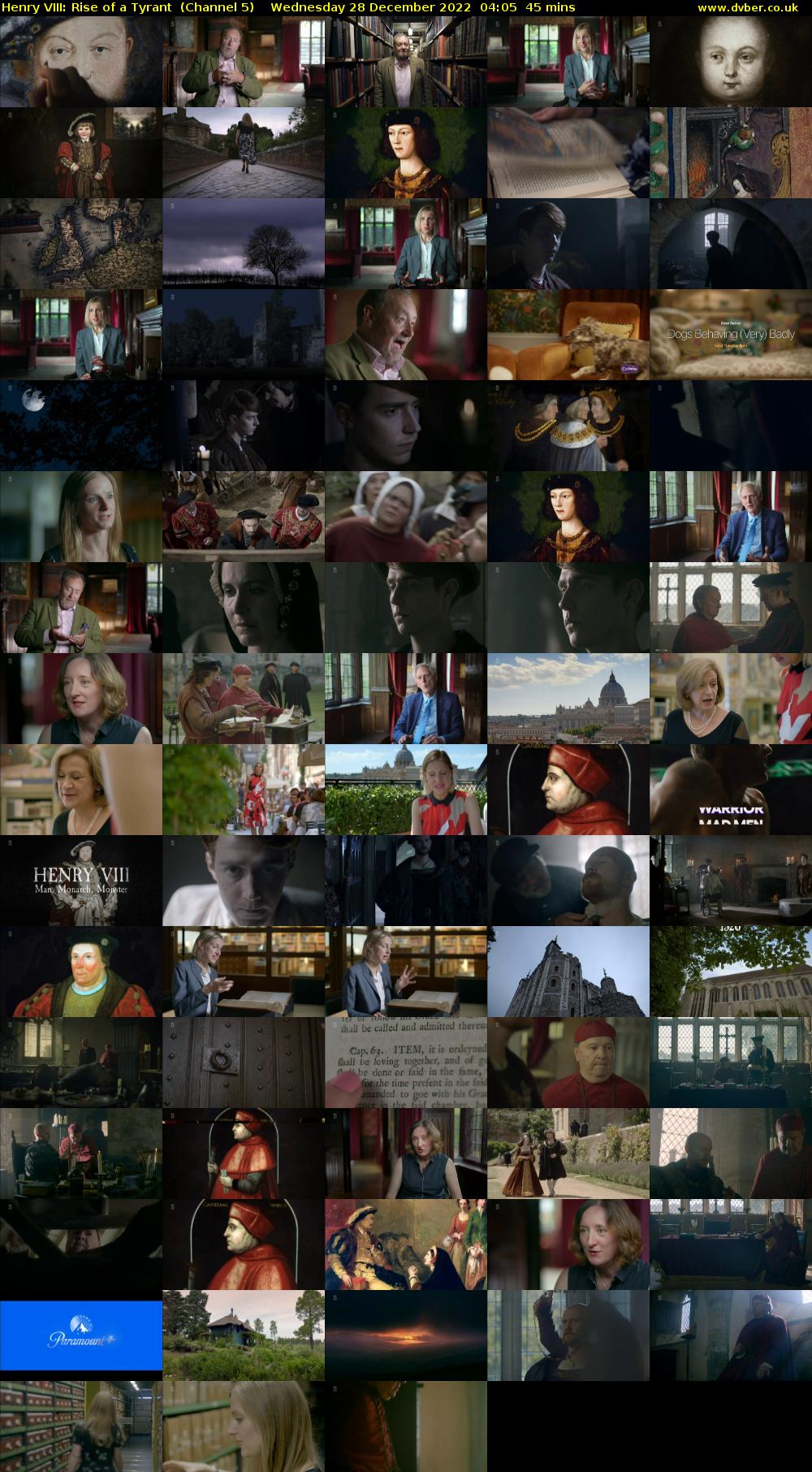 Henry VIII: Rise of a Tyrant  (Channel 5) Wednesday 28 December 2022 04:05 - 04:50