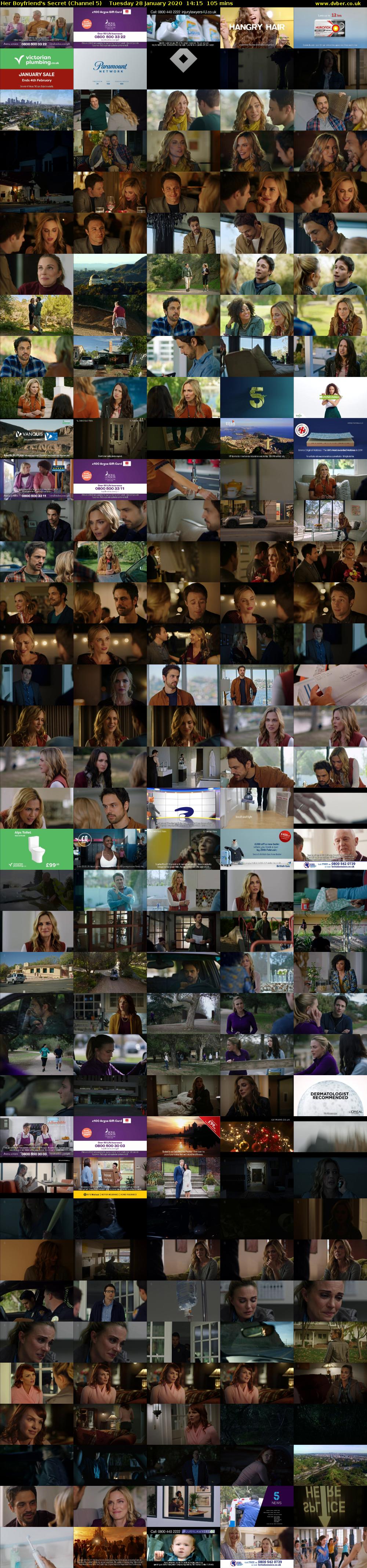 Her Boyfriend's Secret (Channel 5) Tuesday 28 January 2020 14:15 - 16:00
