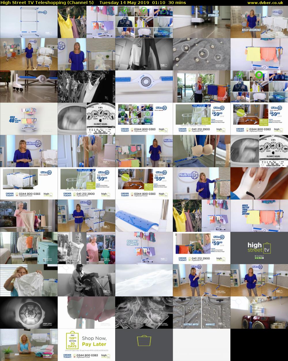 High Street TV Teleshopping (Channel 5) Tuesday 14 May 2019 01:10 - 01:40