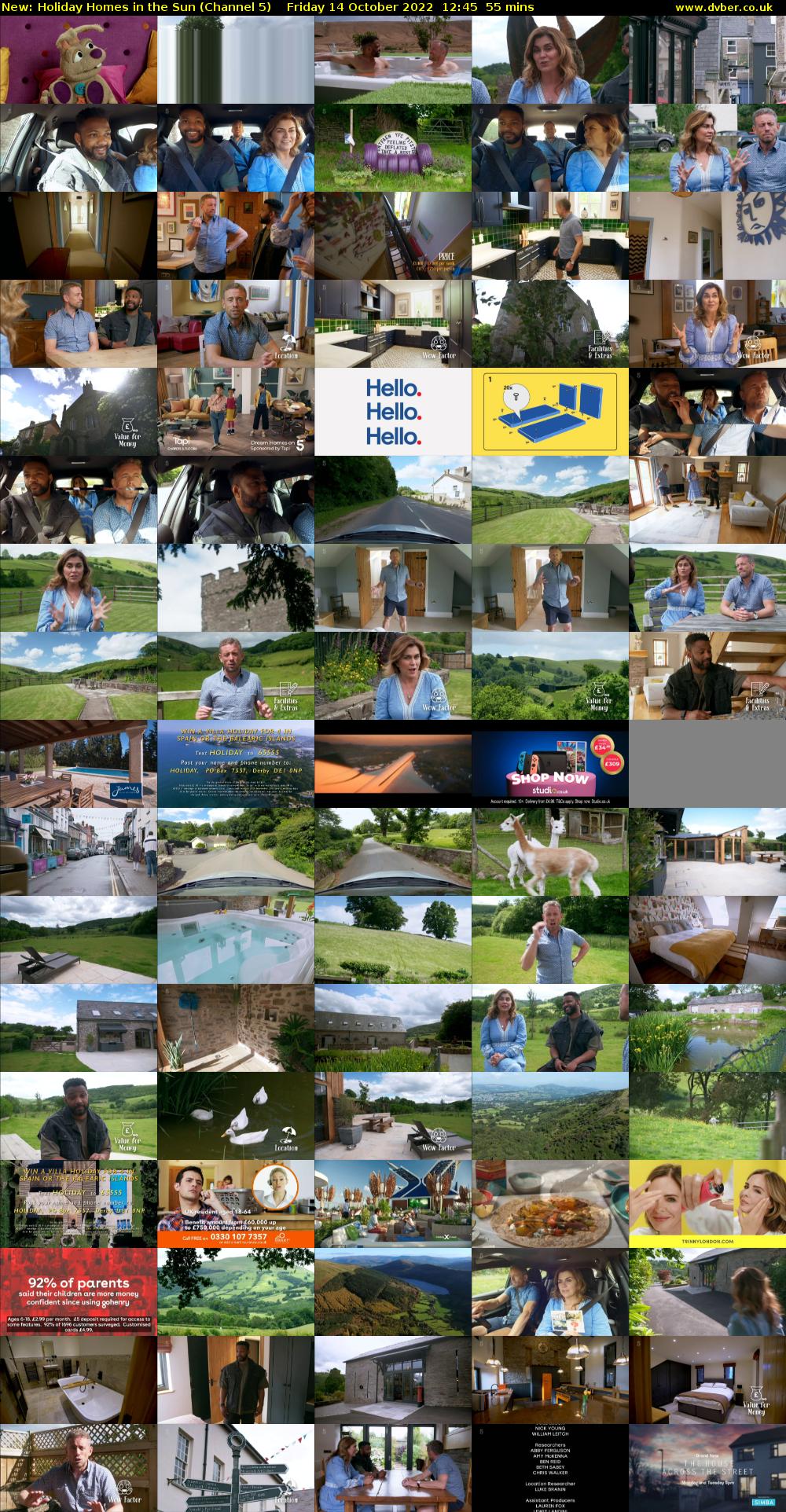Holiday Homes in the Sun (Channel 5) Friday 14 October 2022 12:45 - 13:40