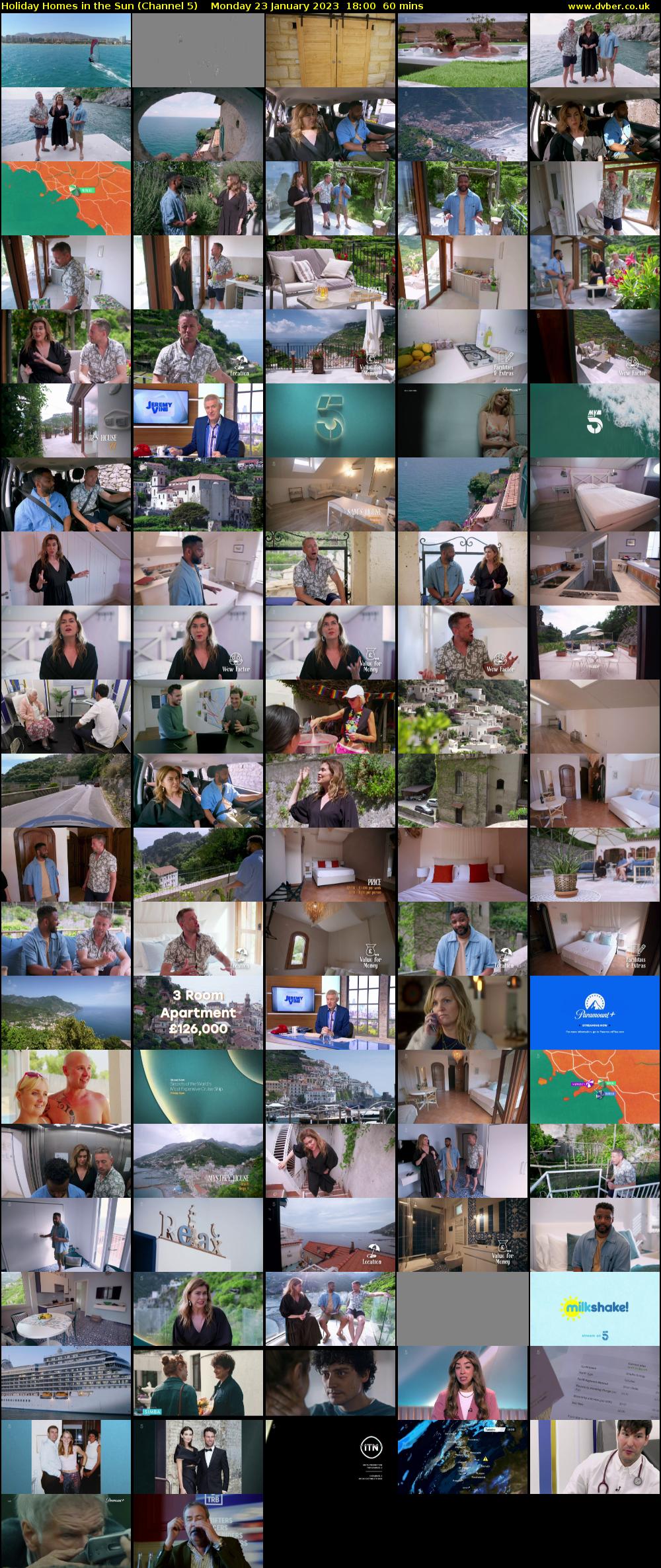 Holiday Homes in the Sun (Channel 5) Monday 23 January 2023 18:00 - 19:00