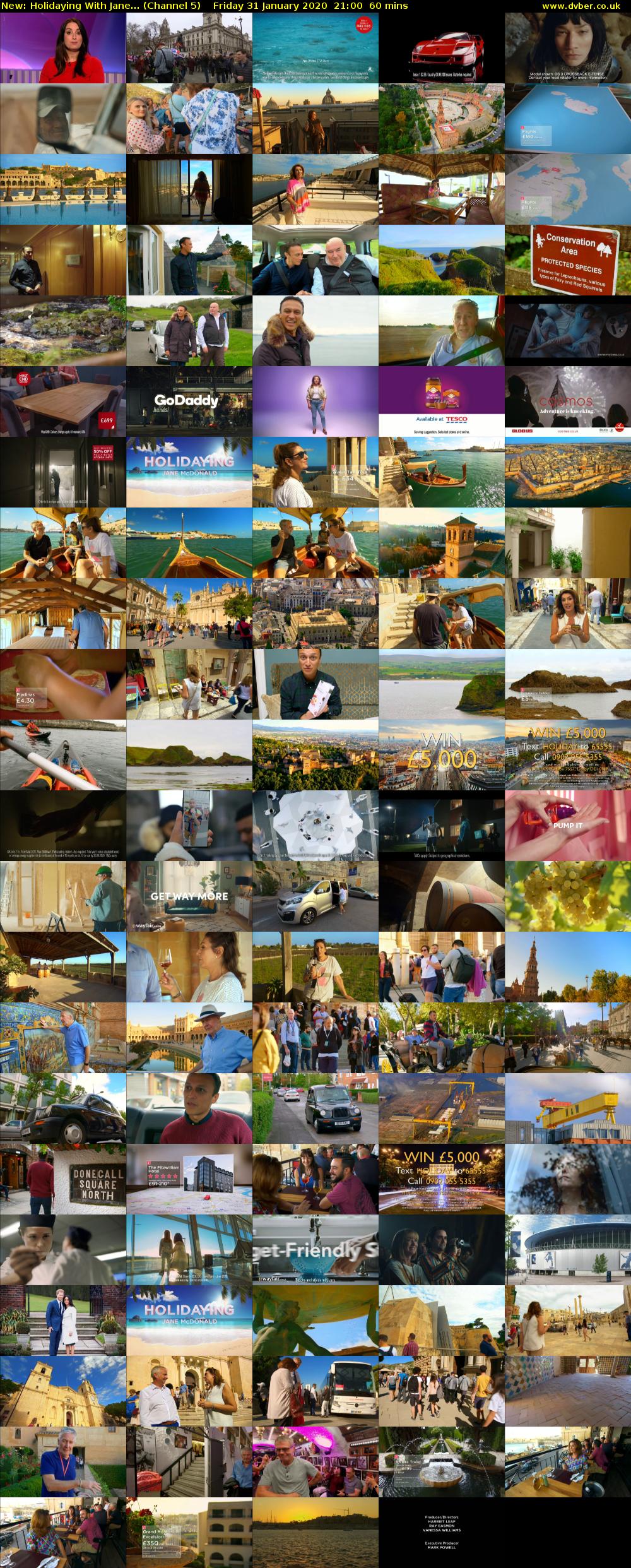 Holidaying With Jane... (Channel 5) Friday 31 January 2020 21:00 - 22:00