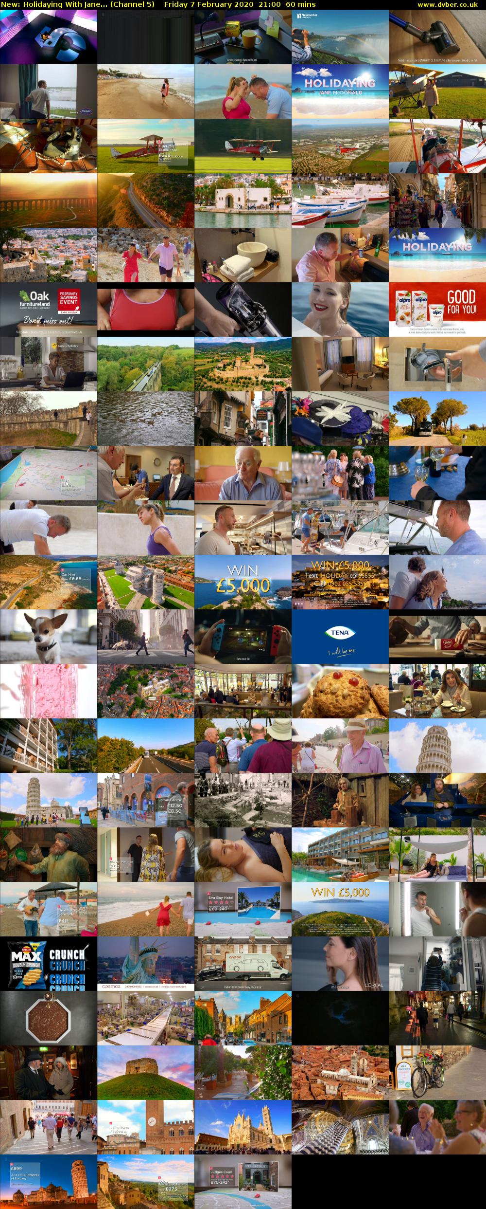 Holidaying With Jane... (Channel 5) Friday 7 February 2020 21:00 - 22:00