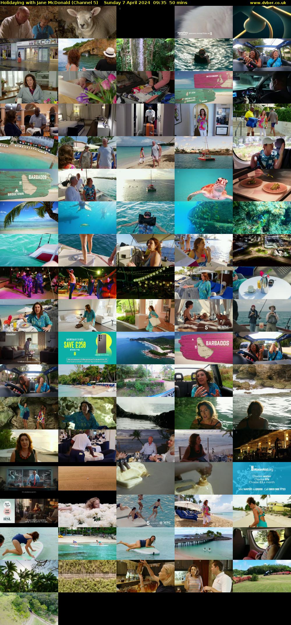 Holidaying With Jane McDonald (Channel 5) Sunday 7 April 2024 09:35 - 10:25