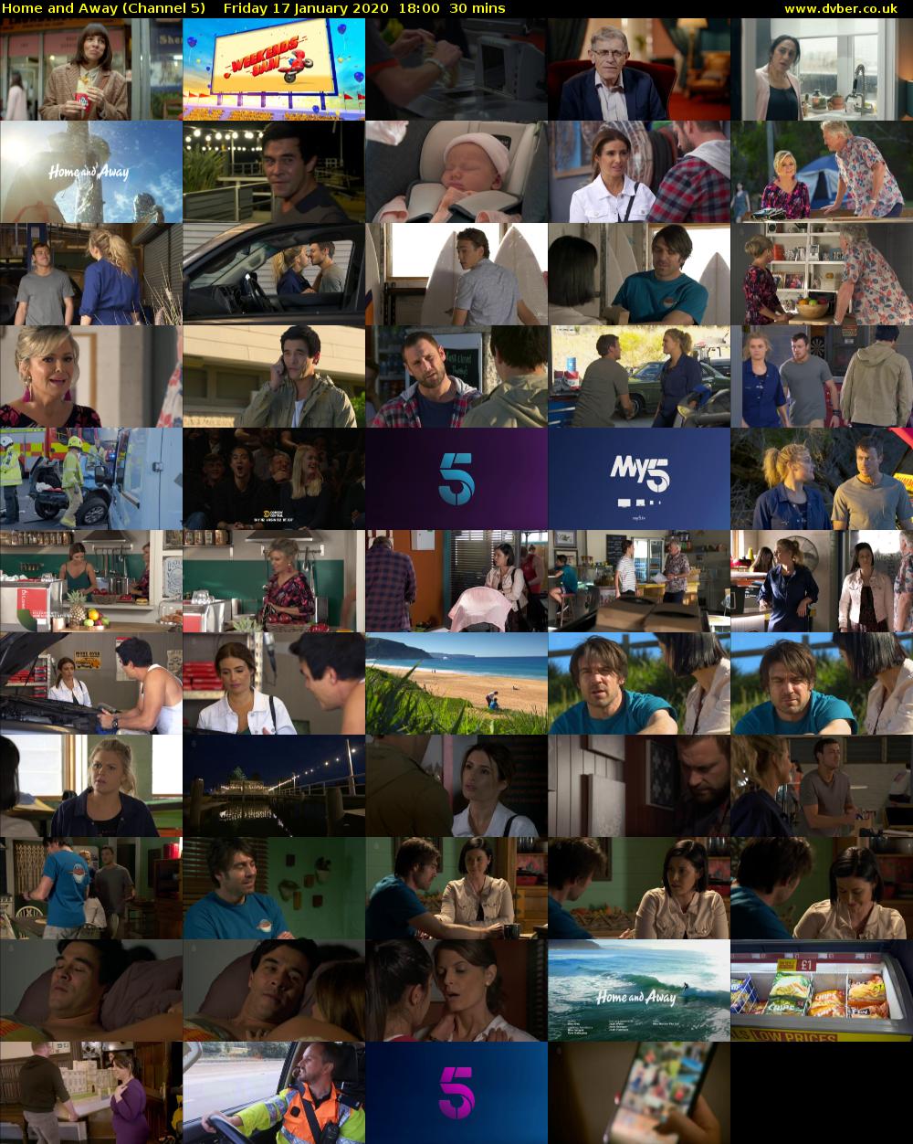 Home and Away (Channel 5) Friday 17 January 2020 18:00 - 18:30