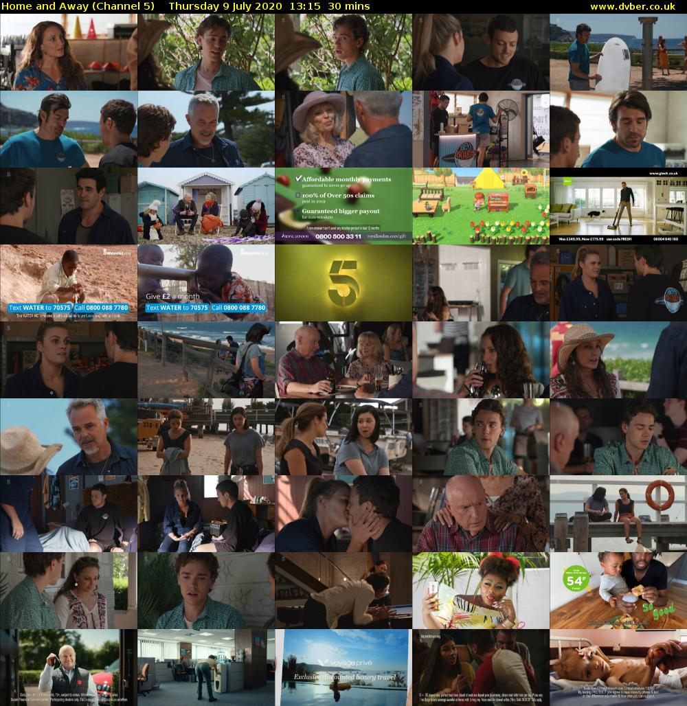 Home and Away (Channel 5) Thursday 9 July 2020 13:15 - 13:45