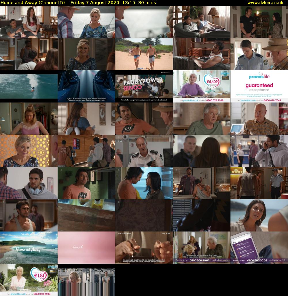 Home and Away (Channel 5) Friday 7 August 2020 13:15 - 13:45