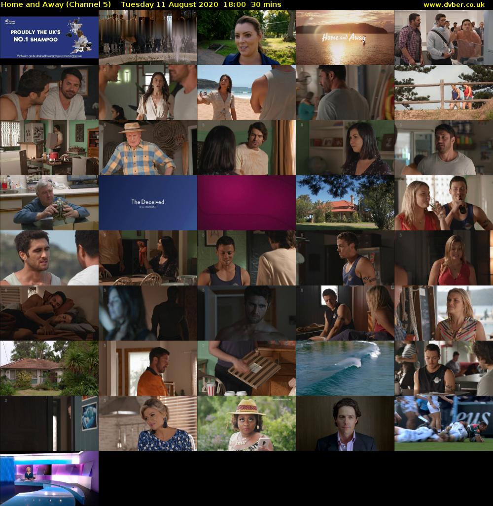 Home and Away (Channel 5) Tuesday 11 August 2020 18:00 - 18:30