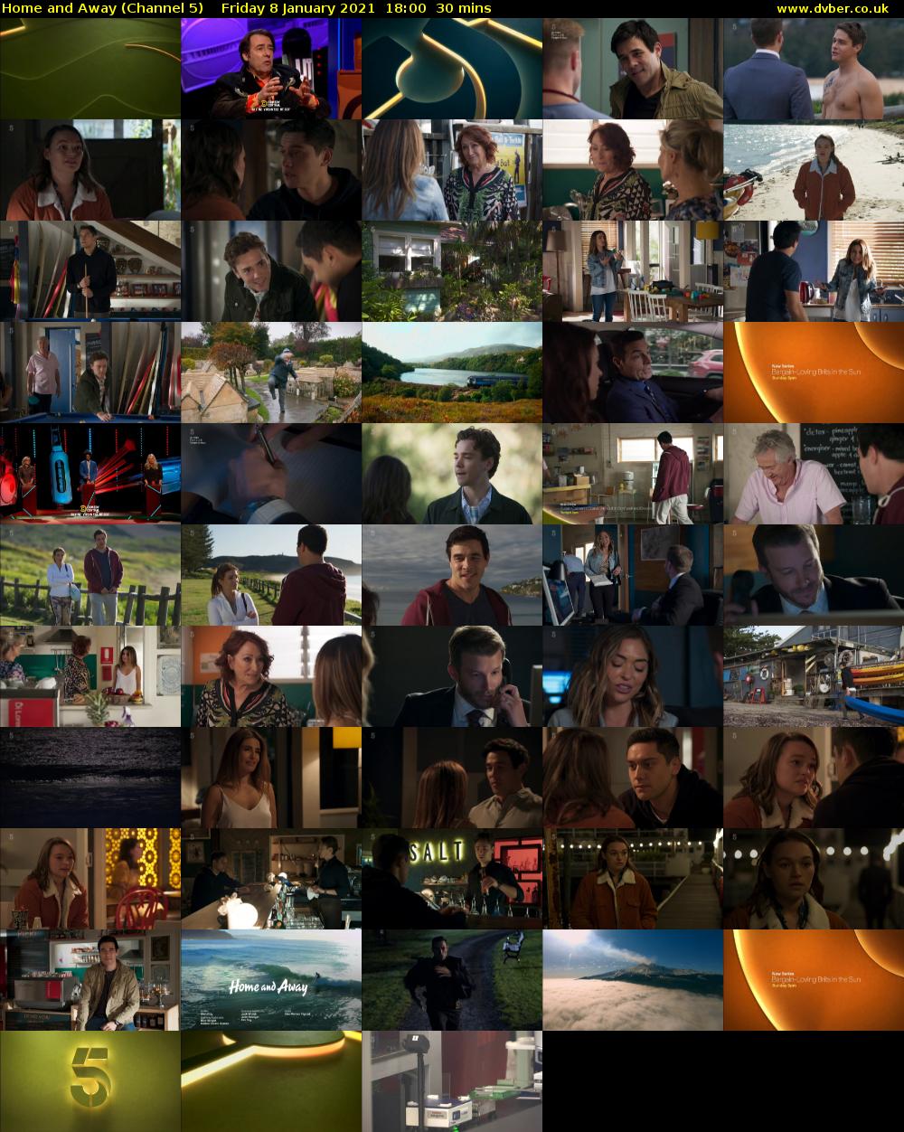 Home and Away (Channel 5) Friday 8 January 2021 18:00 - 18:30