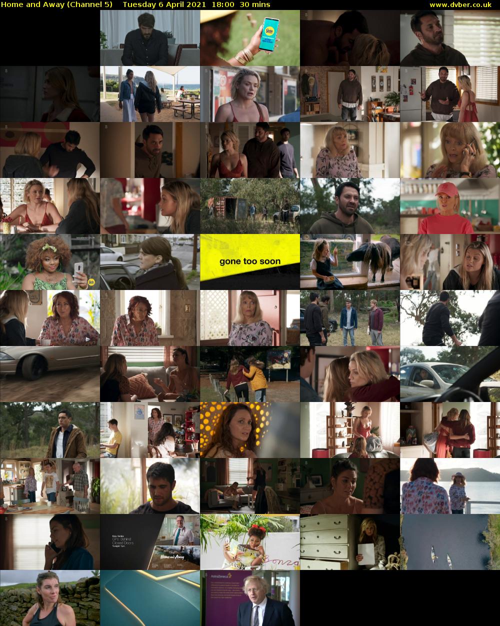 Home and Away (Channel 5) Tuesday 6 April 2021 18:00 - 18:30