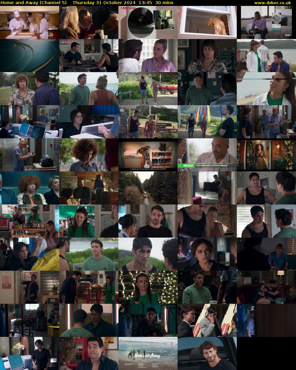 Home and Away (Channel 5) Thursday 31 October 2024 13:45 - 14:15
