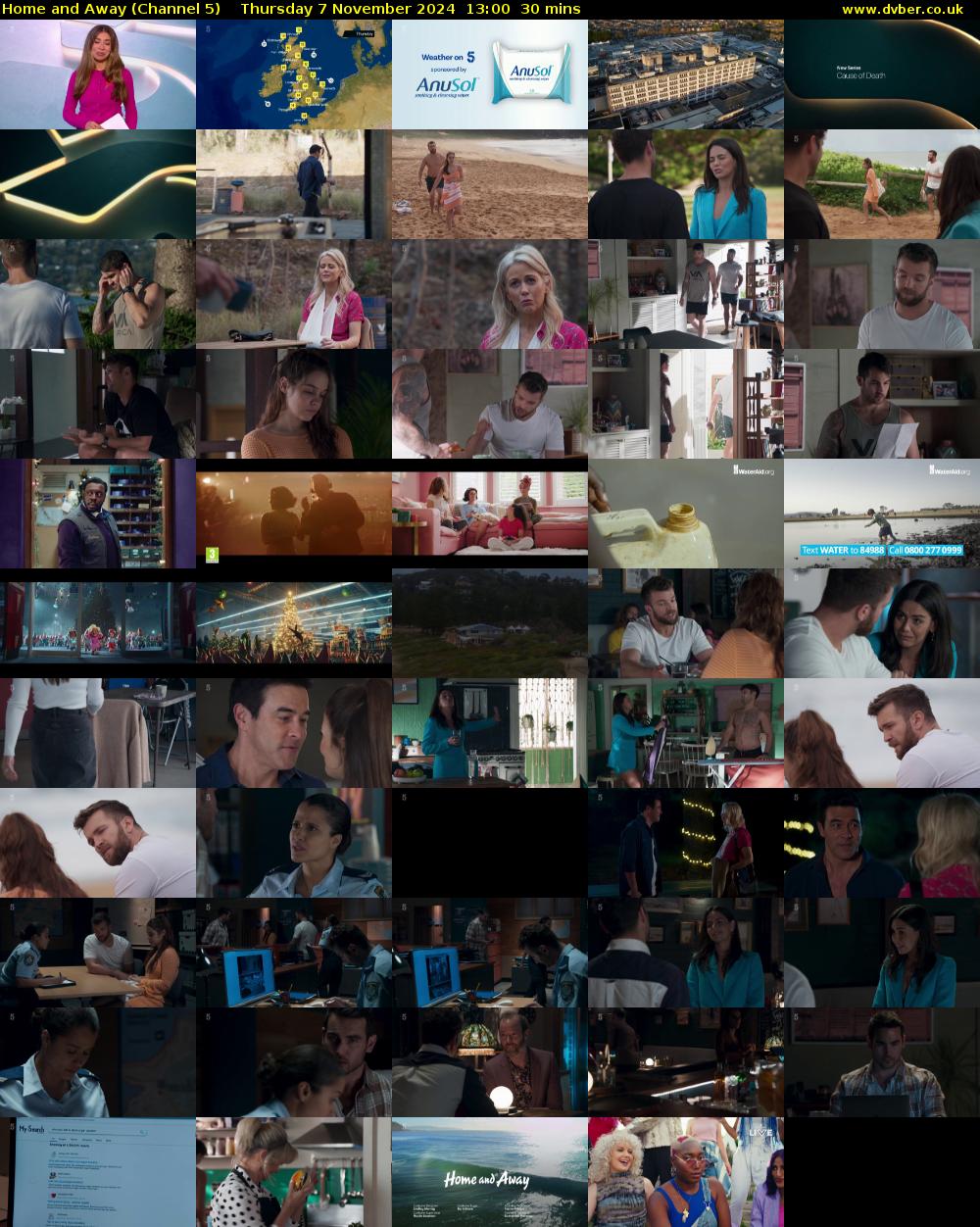Home and Away (Channel 5) Thursday 7 November 2024 13:00 - 13:30