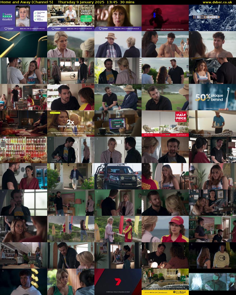 Home and Away (Channel 5) Thursday 9 January 2025 13:45 - 14:15