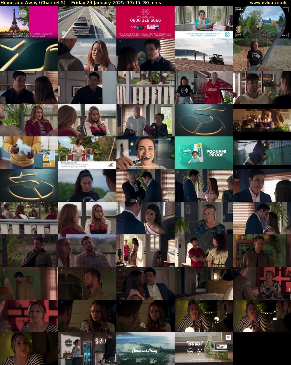 Home and Away (Channel 5) Friday 24 January 2025 13:45 - 14:15
