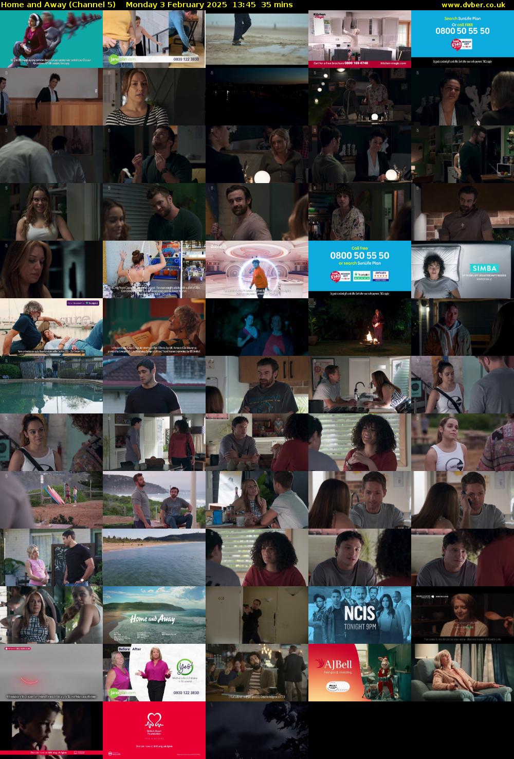 Home and Away (Channel 5) Monday 3 February 2025 13:45 - 14:20