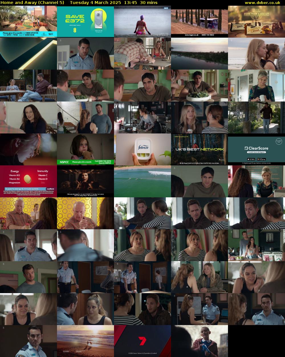 Home and Away (Channel 5) Tuesday 4 March 2025 13:45 - 14:15