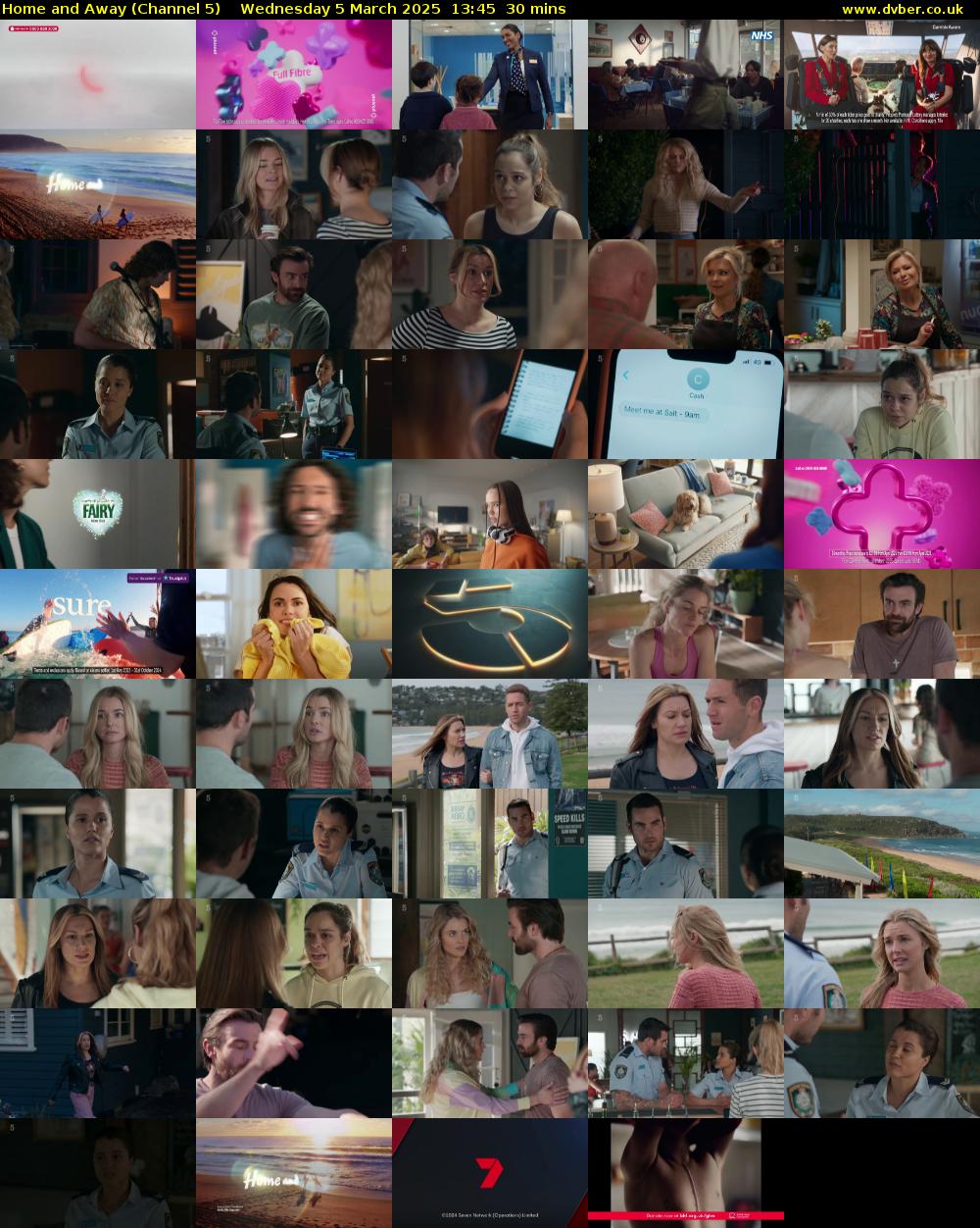 Home and Away (Channel 5) Wednesday 5 March 2025 13:45 - 14:15