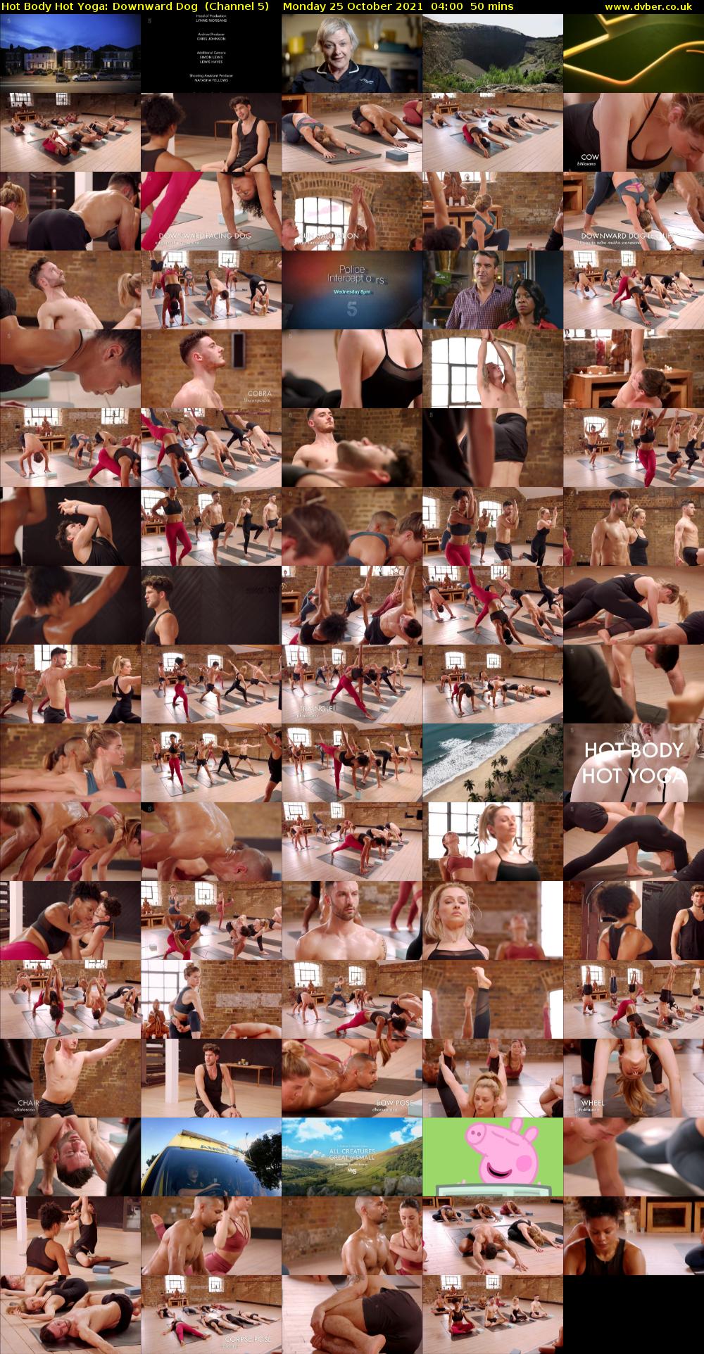 Hot Body Hot Yoga: Downward Dog  (Channel 5) Monday 25 October 2021 04:00 - 04:50