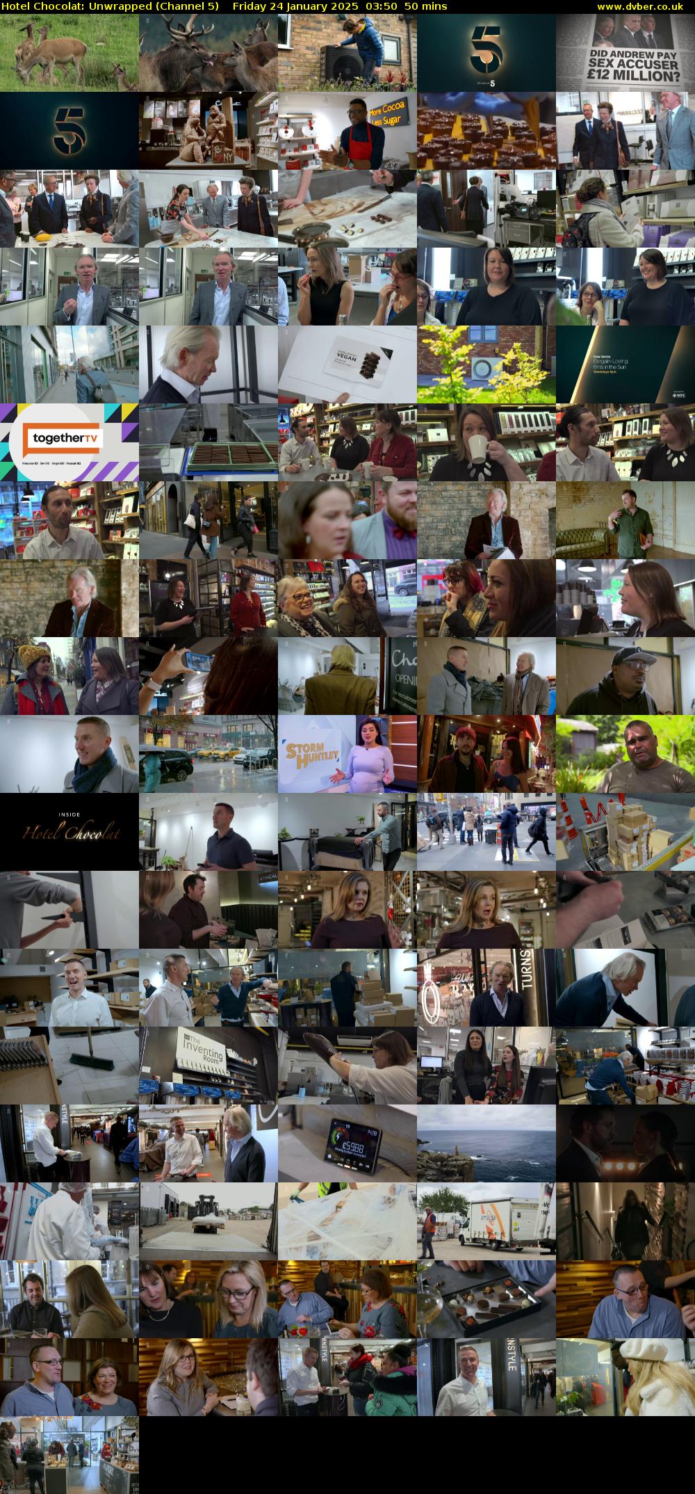Hotel Chocolat: Unwrapped (Channel 5) Friday 24 January 2025 03:50 - 04:40