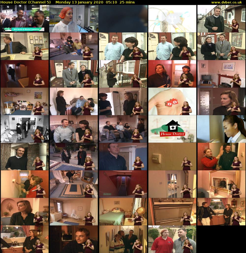 House Doctor (Channel 5) Monday 13 January 2020 05:10 - 05:35