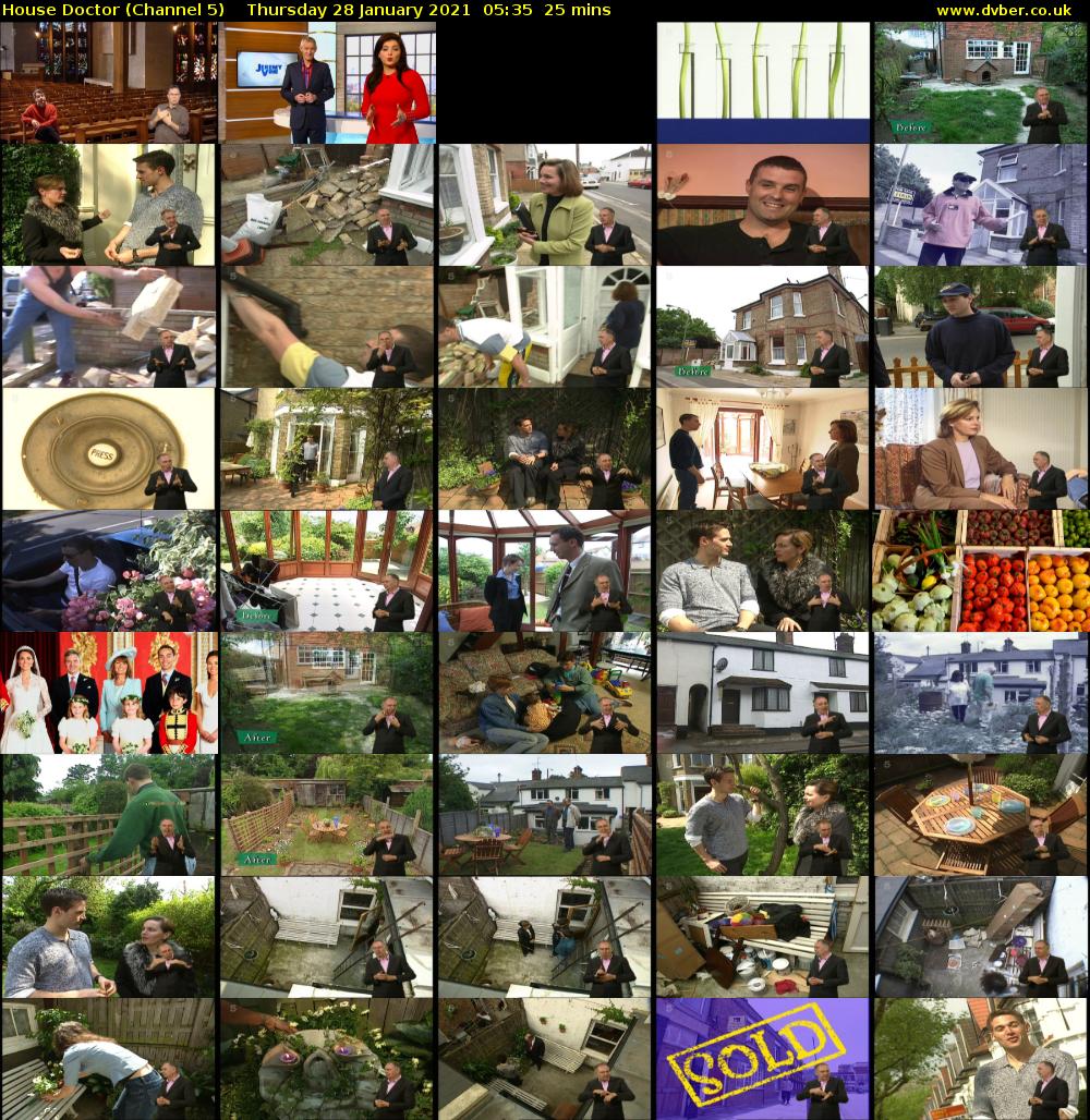 House Doctor (Channel 5) Thursday 28 January 2021 05:35 - 06:00