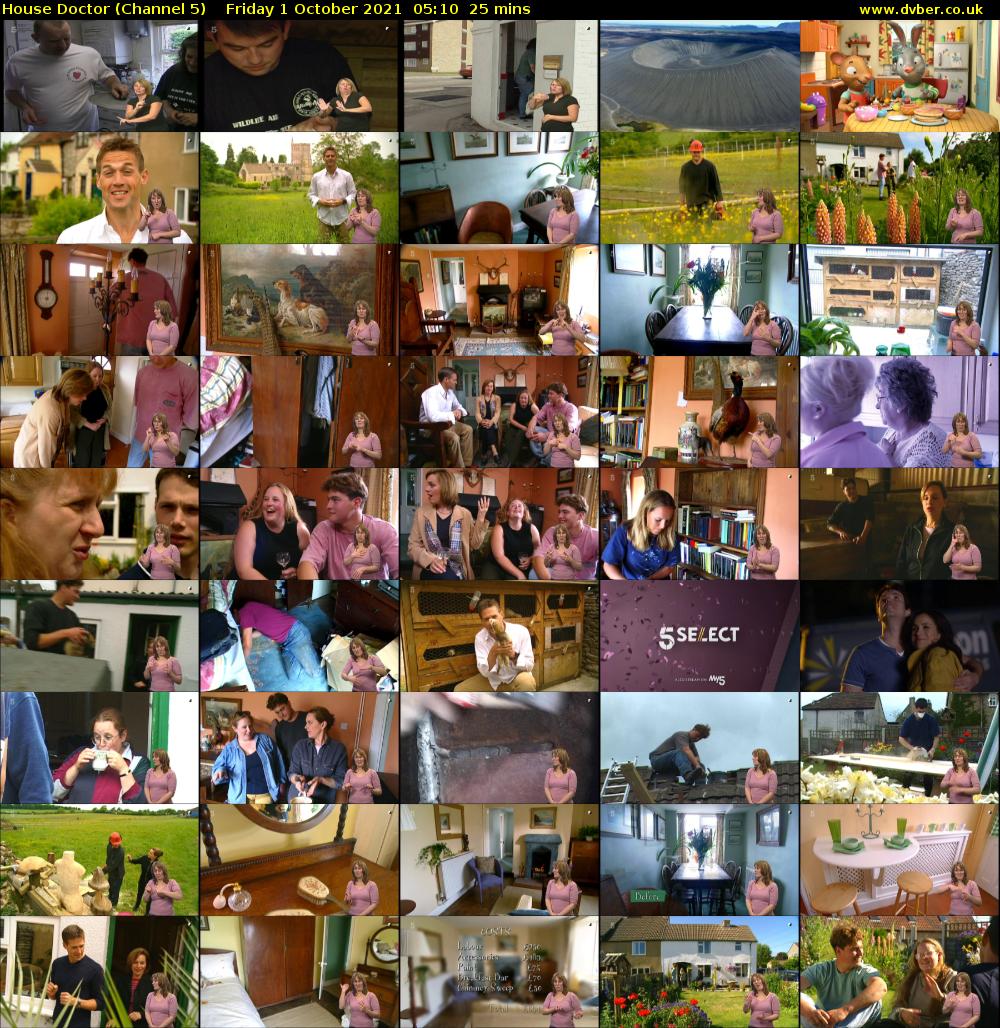 House Doctor (Channel 5) Friday 1 October 2021 05:10 - 05:35