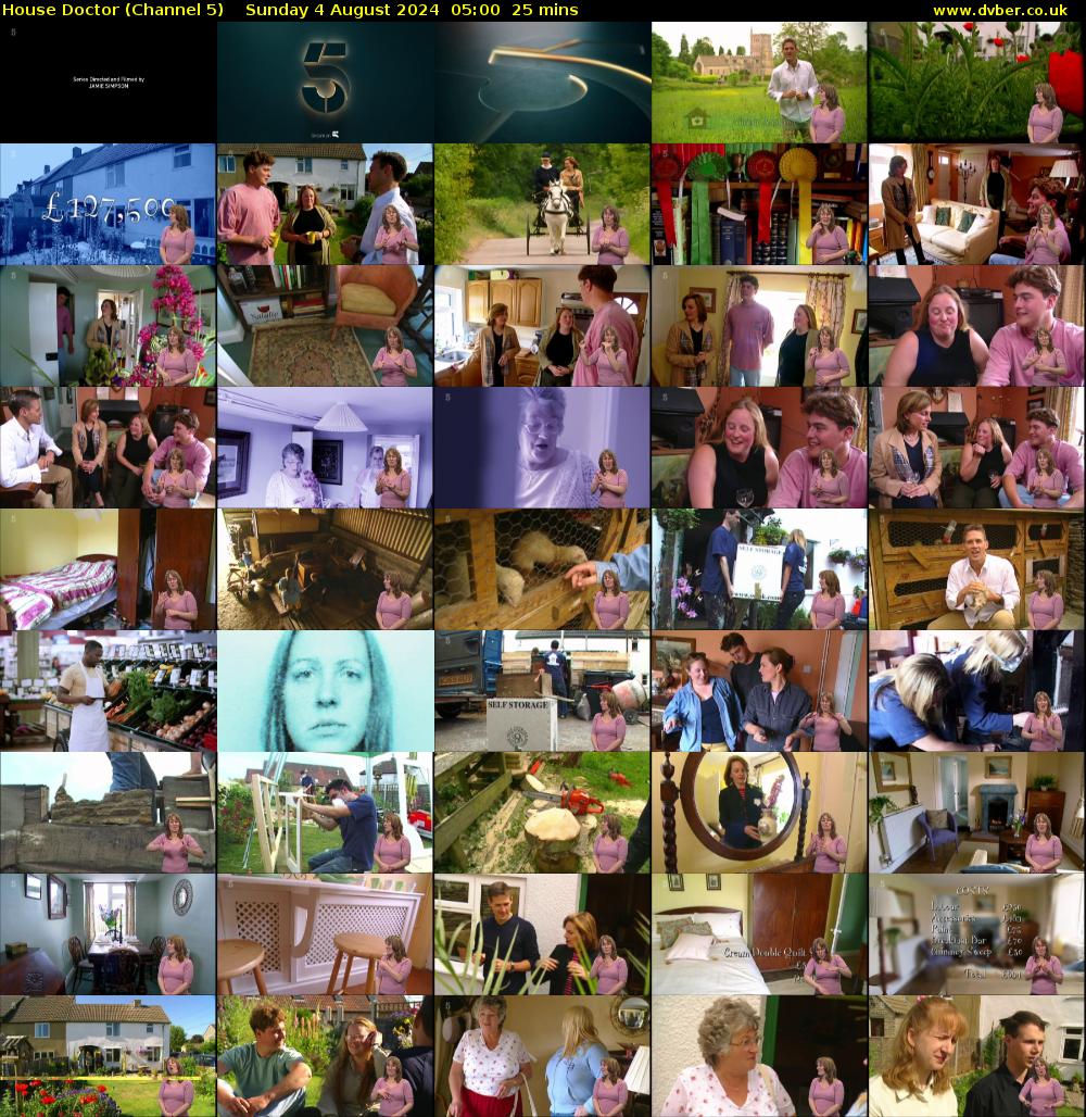 House Doctor (Channel 5) Sunday 4 August 2024 05:00 - 05:25