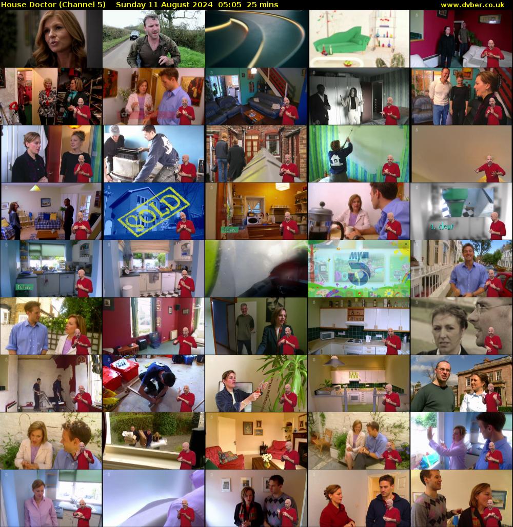 House Doctor (Channel 5) Sunday 11 August 2024 05:05 - 05:30