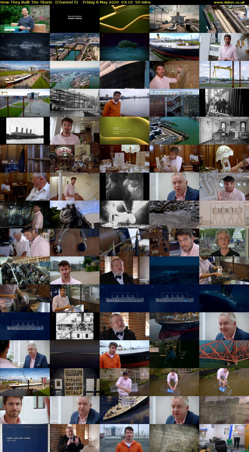How They Built The Titanic  (Channel 5) Friday 8 May 2020 03:10 - 04:00
