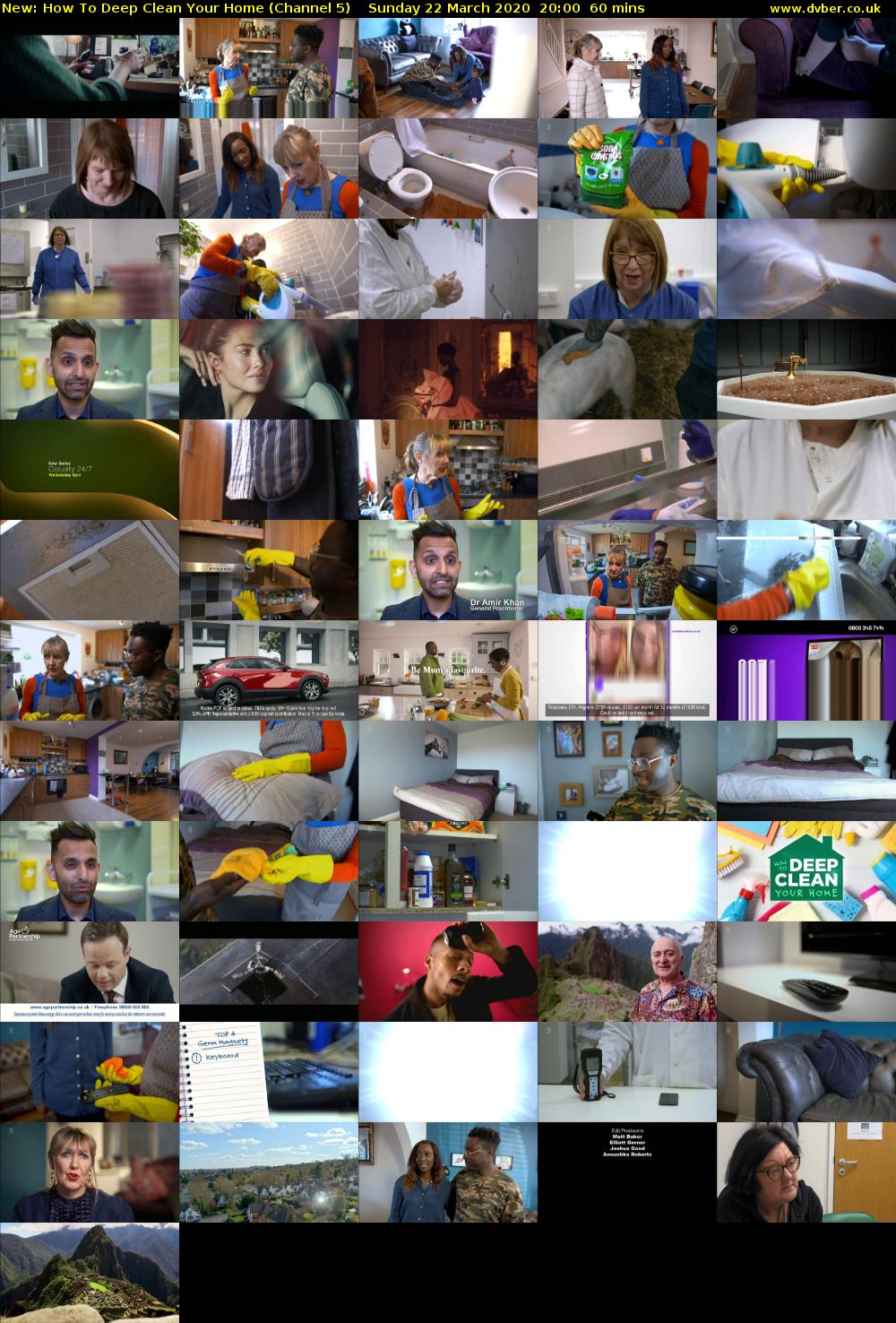 How To Deep Clean Your Home (Channel 5) Sunday 22 March 2020 20:00 - 21:00