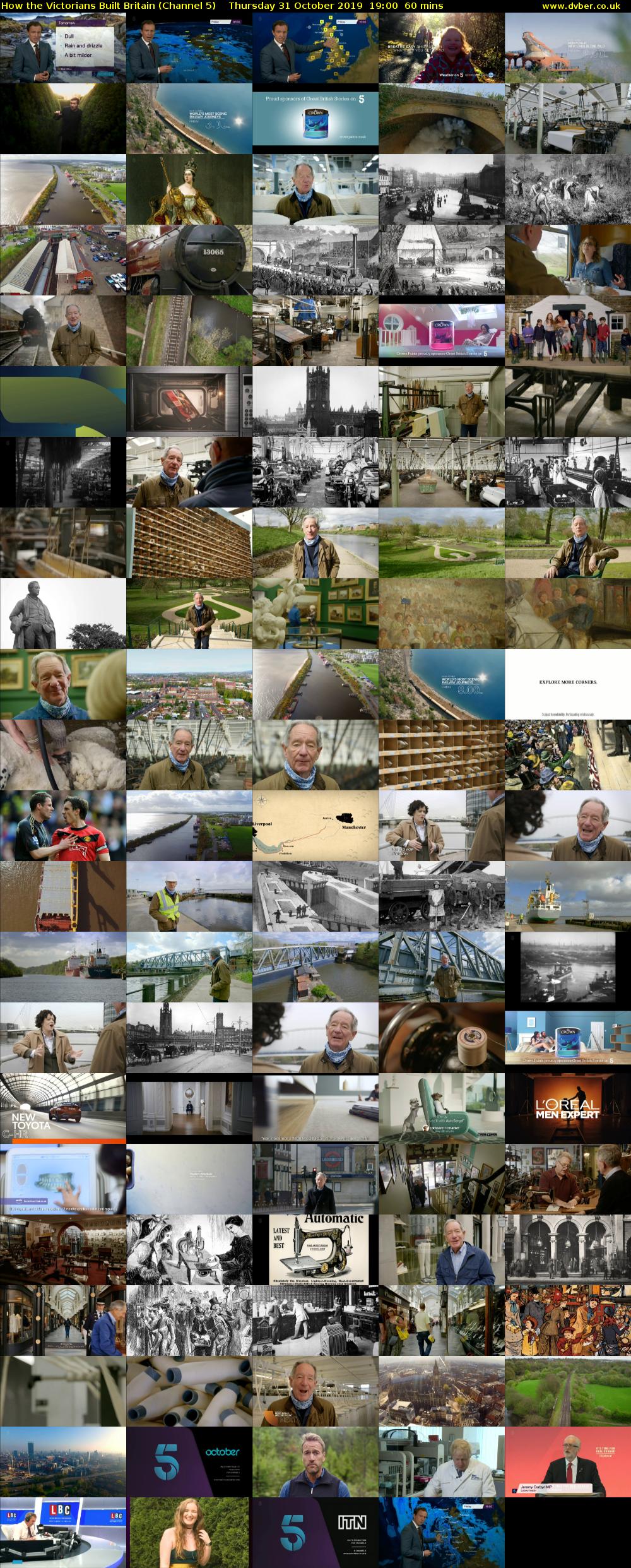 How the Victorians Built Britain (Channel 5) Thursday 31 October 2019 19:00 - 20:00