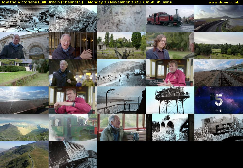 How the Victorians Built Britain (Channel 5) Monday 20 November 2023 04:50 - 05:35