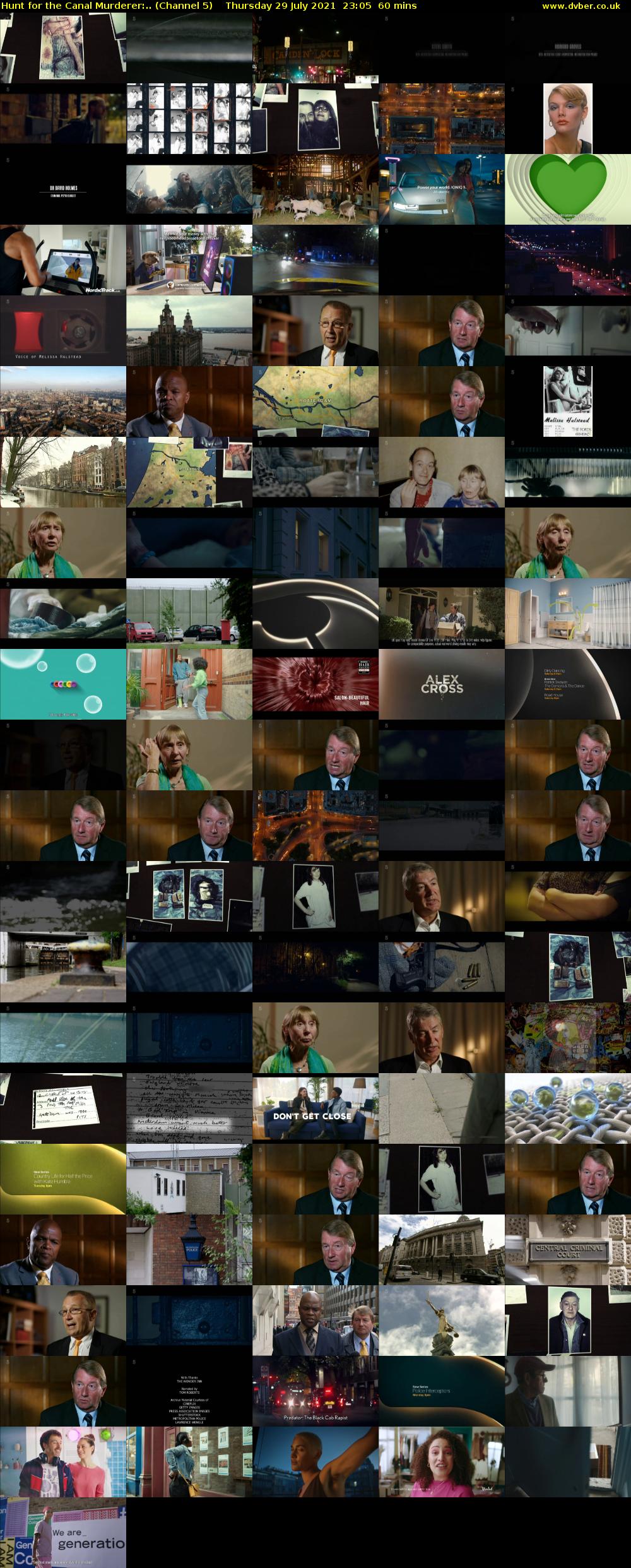 Hunt for the Canal Murderer:.. (Channel 5) Thursday 29 July 2021 23:05 - 00:05