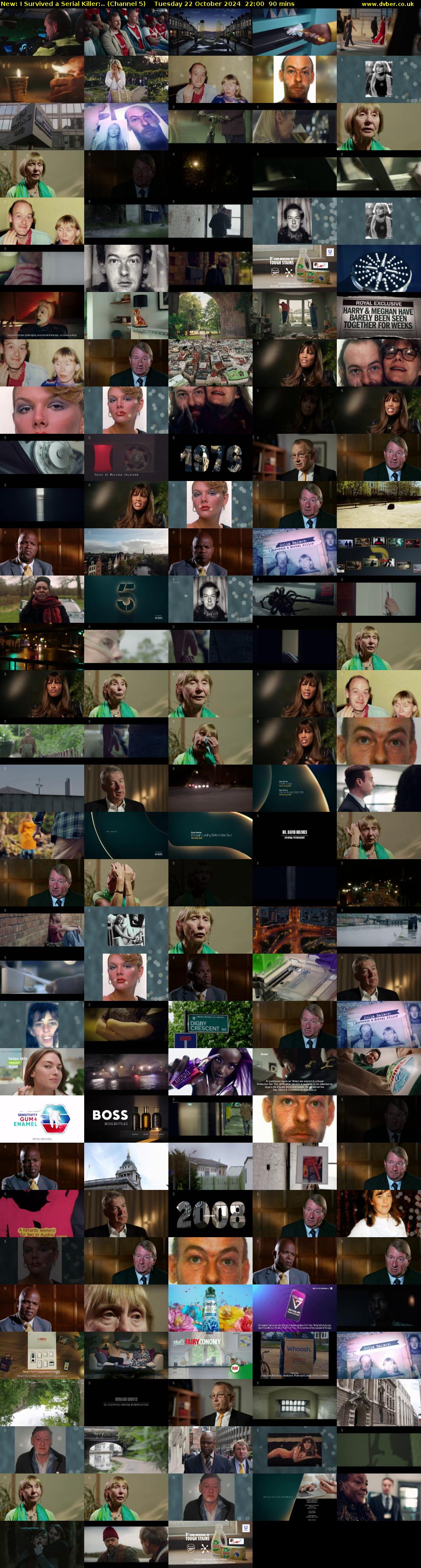 I Survived a Serial Killer:.. (Channel 5) Tuesday 22 October 2024 22:00 - 23:30
