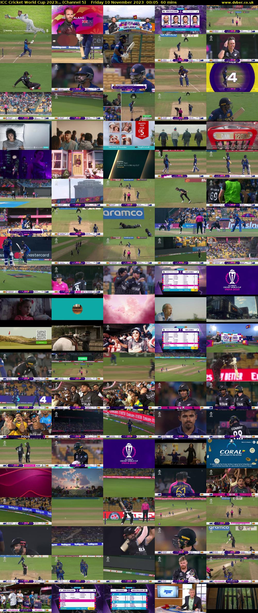 ICC Cricket World Cup 2023:.. (Channel 5) Friday 10 November 2023 00:05 - 01:05