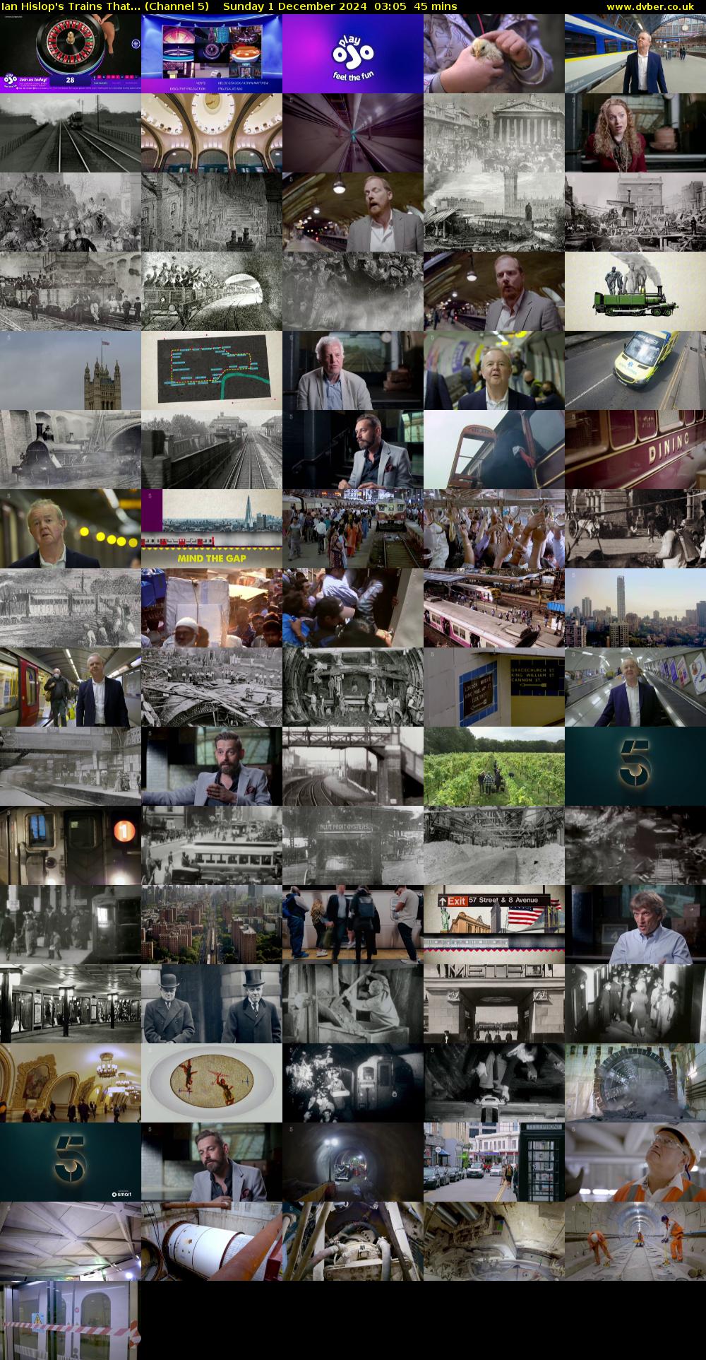 Ian Hislop's Trains That... (Channel 5) Sunday 1 December 2024 03:05 - 03:50
