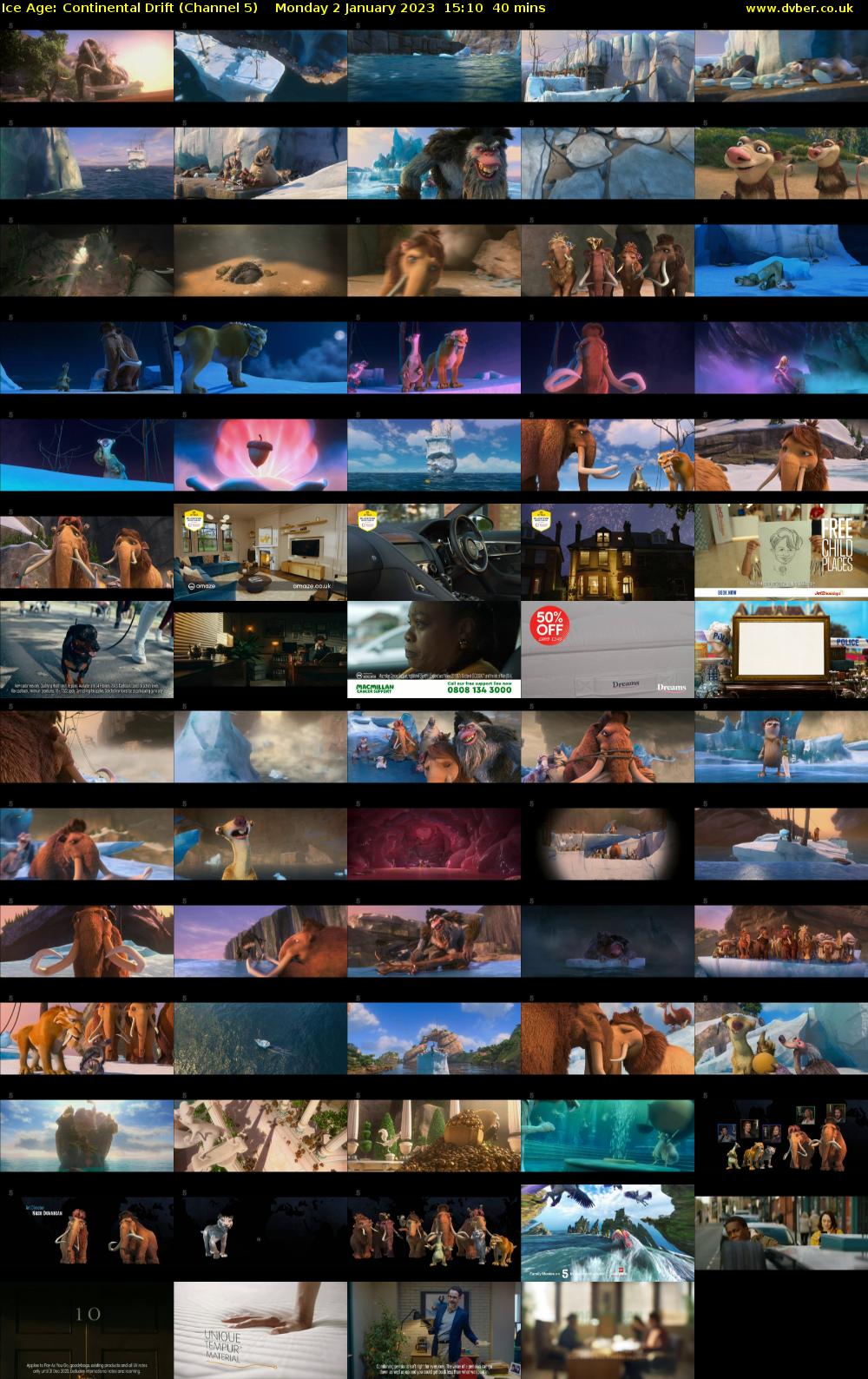 Ice Age: Continental Drift (Channel 5) Monday 2 January 2023 15:10 - 15:50