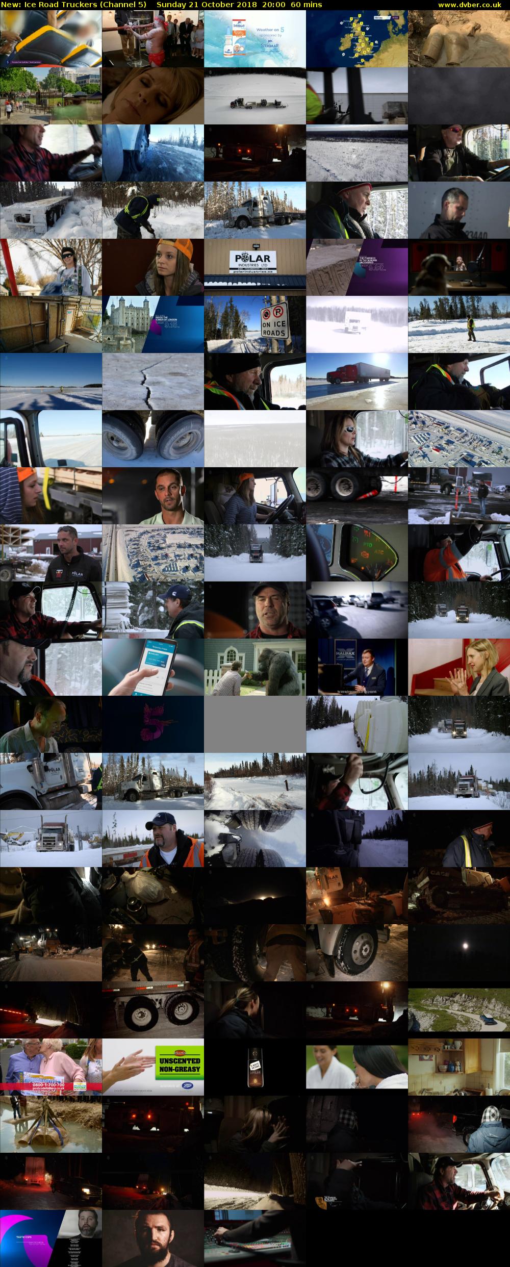 Ice Road Truckers (Channel 5) Sunday 21 October 2018 20:00 - 21:00