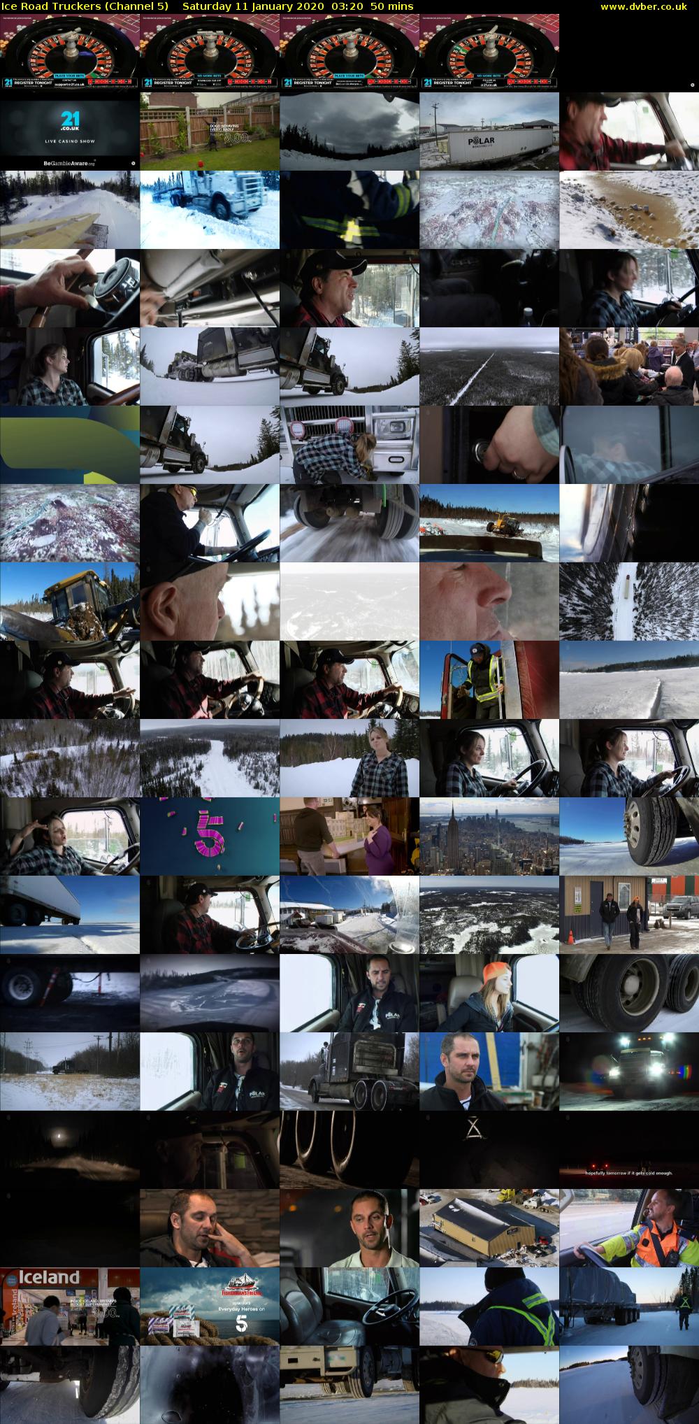 Ice Road Truckers (Channel 5) Saturday 11 January 2020 03:20 - 04:10