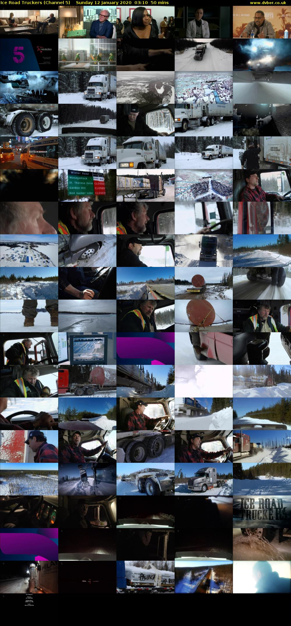 Ice Road Truckers (Channel 5) Sunday 12 January 2020 03:10 - 04:00