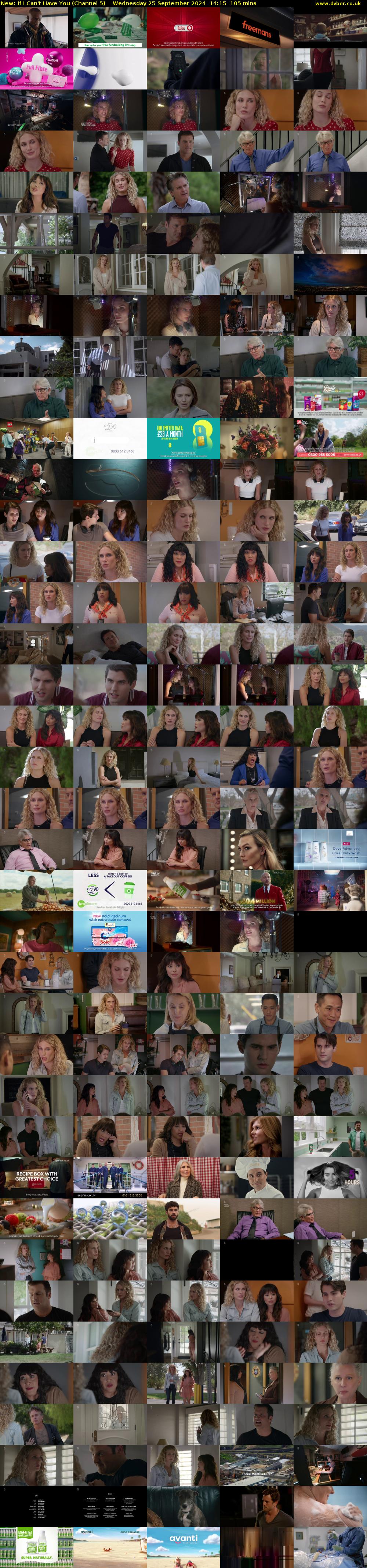 If I Can't Have You (Channel 5) Wednesday 25 September 2024 14:15 - 16:00