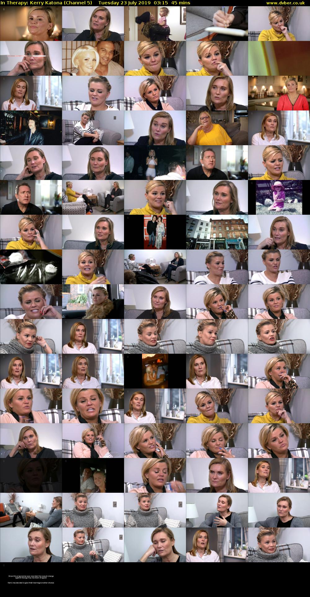 In Therapy: Kerry Katona (Channel 5) Tuesday 23 July 2019 03:15 - 04:00