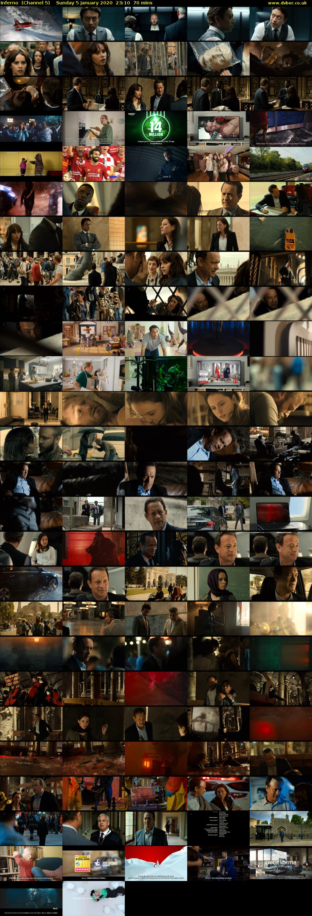 Inferno  (Channel 5) Sunday 5 January 2020 23:10 - 00:20